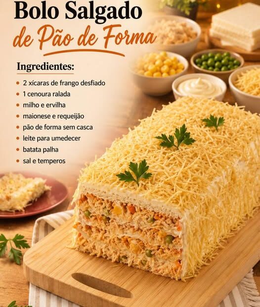 Bolo Salgado de Pão de Forma