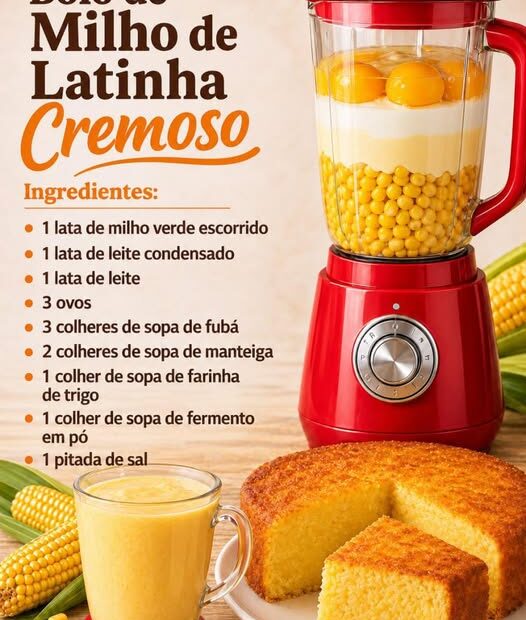 Bolo de Milho de Latinha Cremoso Bolo de Milho de Latinha Cremoso