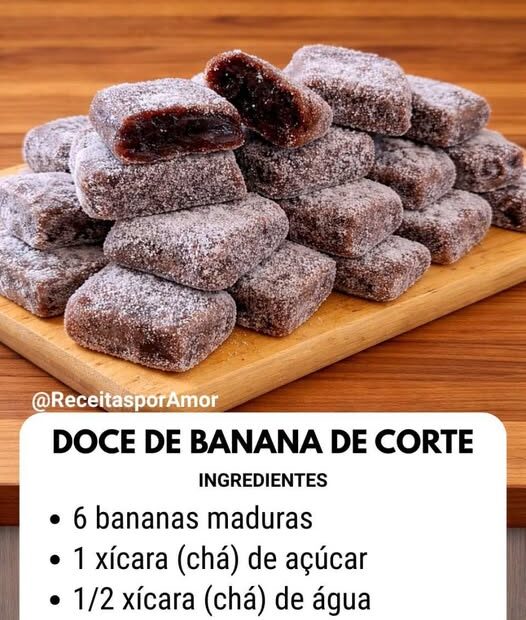 DOCE DE BANANA DE CORTE (FÁCIL COM 4 INGREDIENTES)