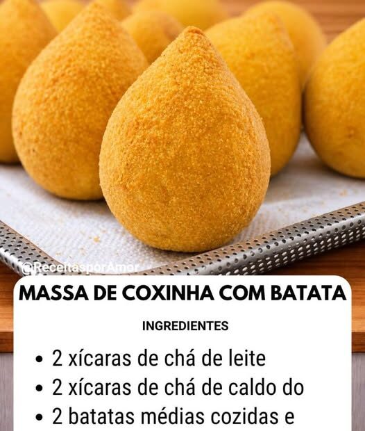 Massa de Coxinha com Batata, super crocante e fácil de fazer