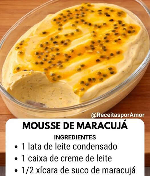 Mousse de Maracujá Cremoso