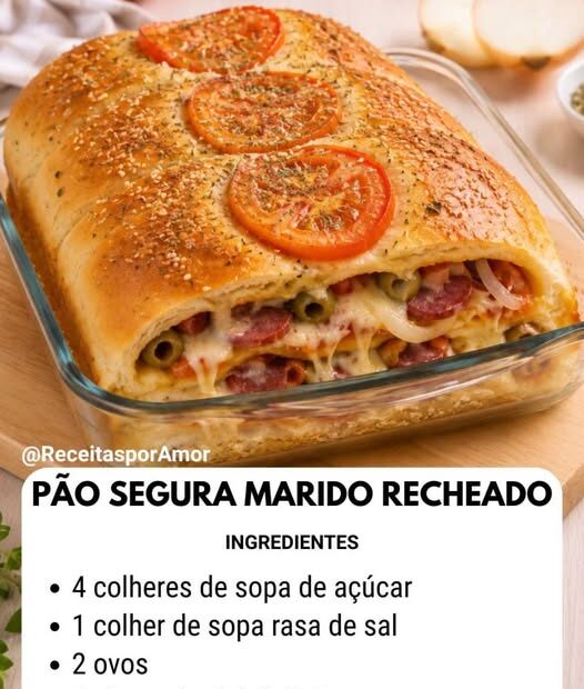 Pão Segura Marido Recheado, é tão macio que desmancha na boca Pão Segura Marido Recheado, é tão macio que desmancha na boca