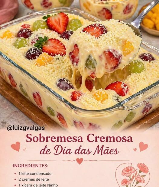Sobremesa cremosa de dia das mães, já salva pra fazer no domingo