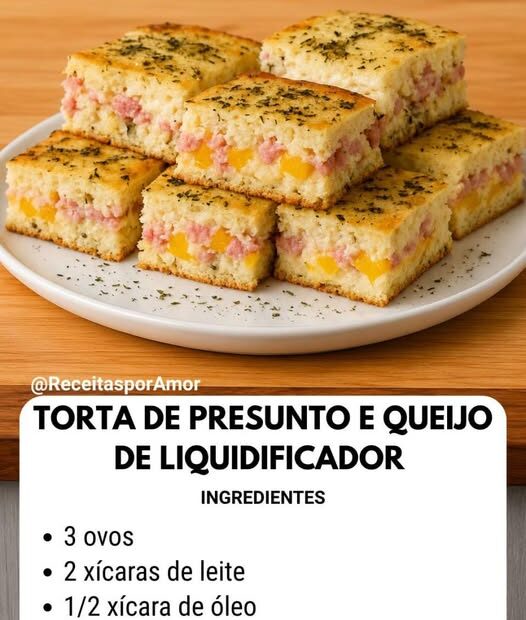 Torta de Presunto e Queijo de Liquidificador
