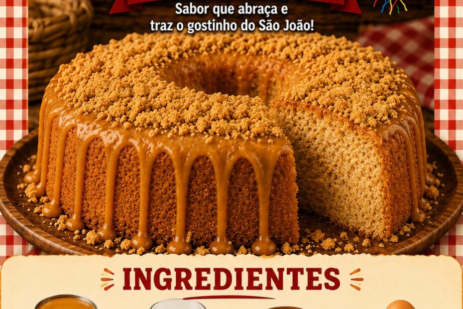 BOLO DE PAÇOCA FOFINHO E IRRESISTÍVEL BOLO DE PAÇOCA FOFINHO E IRRESISTÍVEL