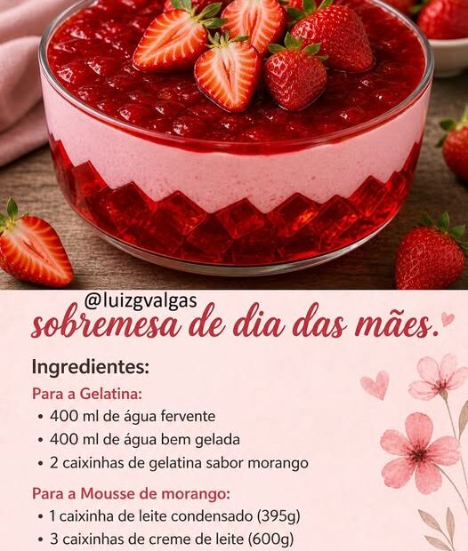 Faz no domingo, essa sobremesa de dia das mães.