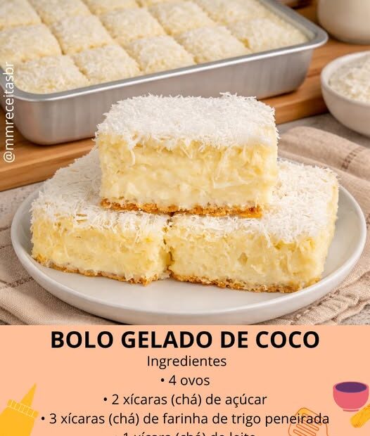 Bolo Gelado de Coco Cremoso: Receita Completa, Molhadinha e Irresistível Bolo Gelado de Coco Cremoso: Receita Completa, Molhadinha e Irresistível