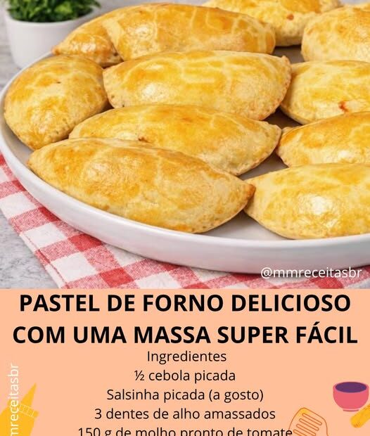 PASTEL DE FORNO DELICIOSO COM UMA MASSA SUPER FÁCIL PASTEL DE FORNO DELICIOSO COM UMA MASSA SUPER FÁCIL