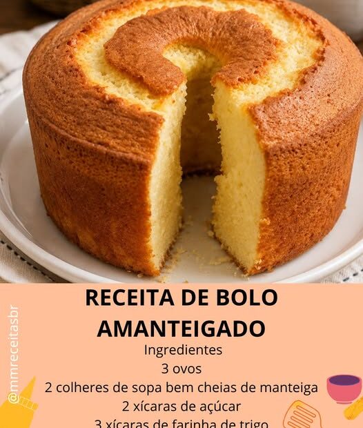 Receita de Bolo Amanteigado Receita de Bolo Amanteigado