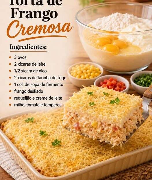 Torta de Frango Cremosa