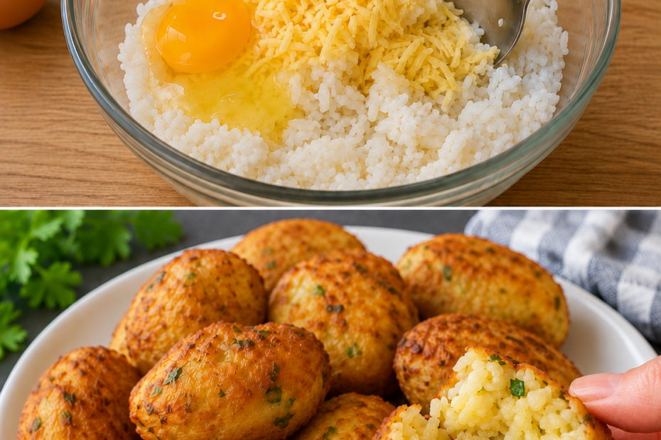 Bolinho de Arroz com Queijo: receita fácil, crocante e perfeita para aproveitar sobras