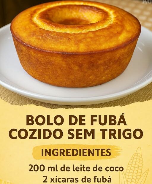 Bolo de fubá cozido sem trigo: Depois que eu aprendi, eu só faço assim Bolo de fubá cozido sem trigo: Depois que eu aprendi, eu só faço assim