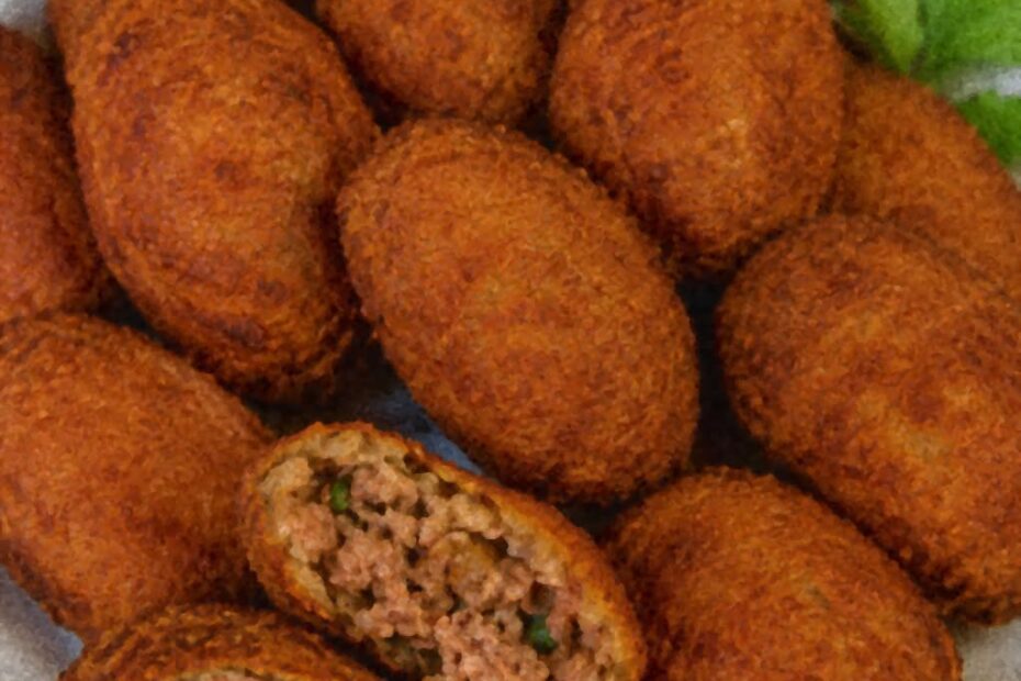 Bolinho de Carne Moída Crocante por Fora e Suculento por Dentro