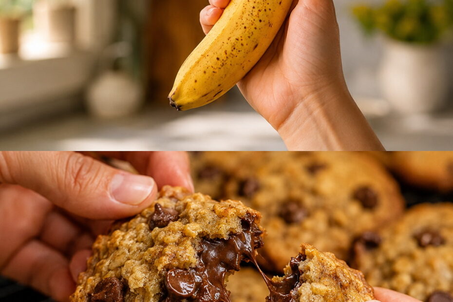 Cookie de Banana com Aveia e Chocolate: Receita Fácil com 3 Ingredientes