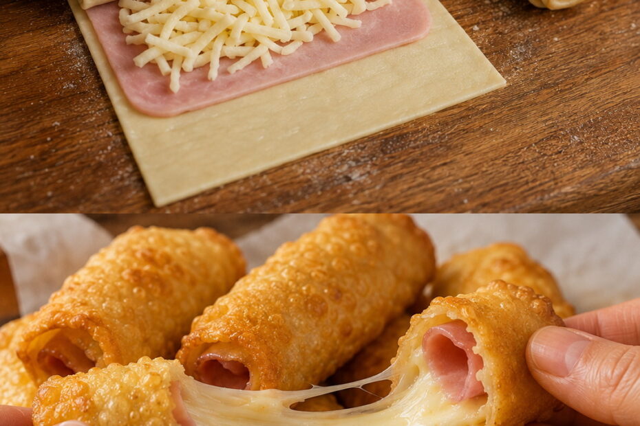 Enroladinho de Presunto e Queijo: Receita Fácil com Massa de Pastel