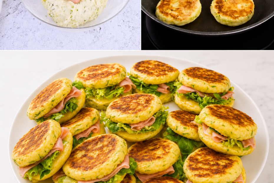 Mini Focaccia de Abobrinha com Presunto e Queijo: Receita Fácil e Deliciosa