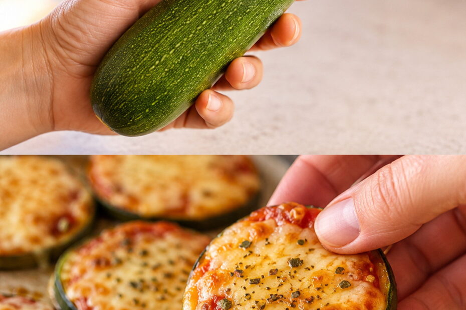 Mini Pizza de Abobrinha com Queijo: Receita Fácil com 4 Ingredientes