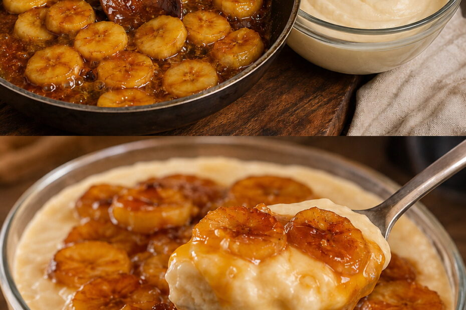 Sobremesa Cremosa de Banana Caramelizada: Fácil, Econômica e Irresistível