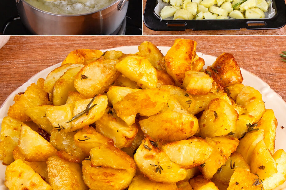 Batatas assadas perfeitamente crocantes por fora e macias por dentro