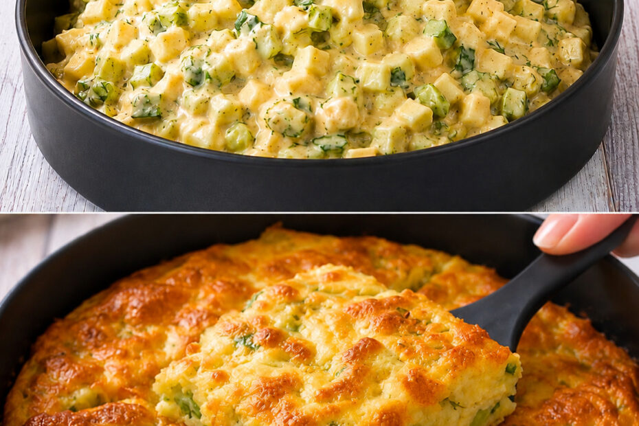 Bolo salgado de abobrinha com kefir para o café da manhã ou jantar