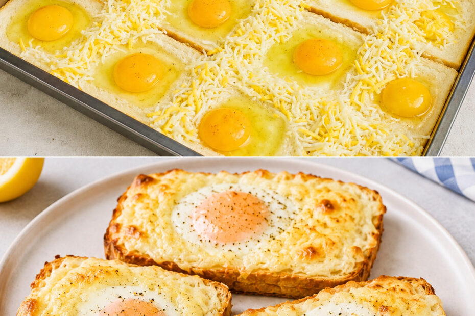 Torrada assada com queijo e ovo
