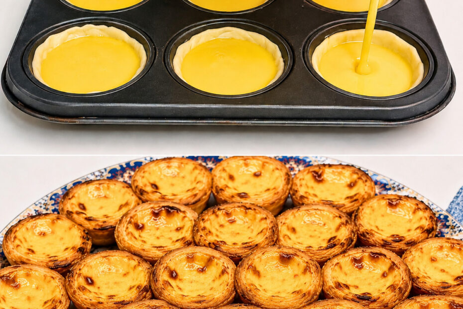Pastéis de nata fáceis: tortinhas portuguesas de creme Pastéis de nata fáceis: tortinhas portuguesas de creme