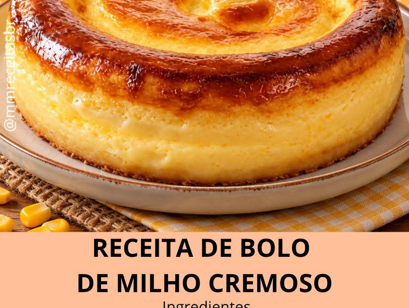 Bolo de milho cremoso de liquidificador