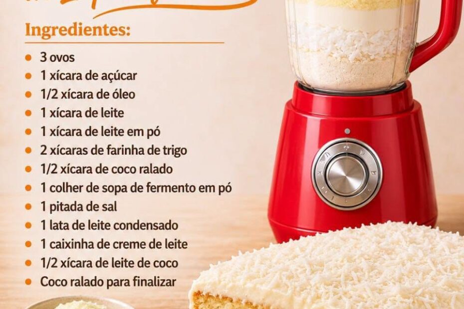 Leite em pó e coco deixam a massa macia e molhadinha