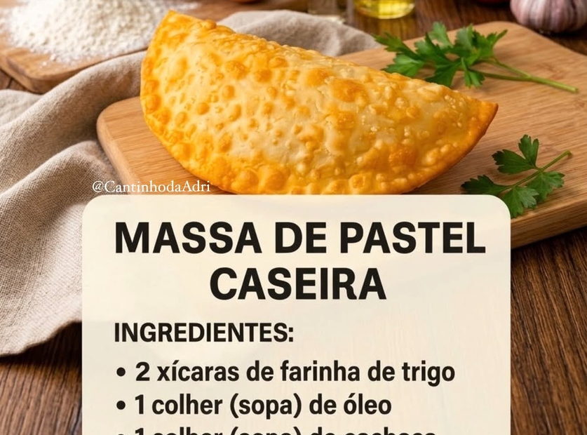 Massa de pastel caseira: fina, crocante e cheia de bolhinhas Massa de pastel caseira: fina, crocante e cheia de bolhinhas