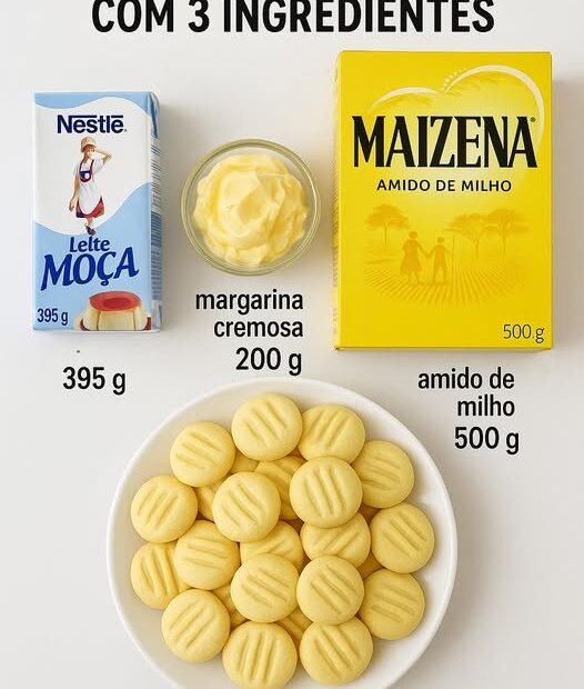 Só 3 ingredientes e biscoitinhos que desmancham na boca