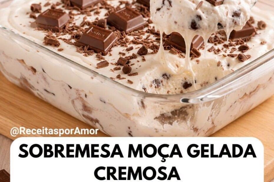 Sobremesa gelada, aerada e muito cremosa em cada colherada