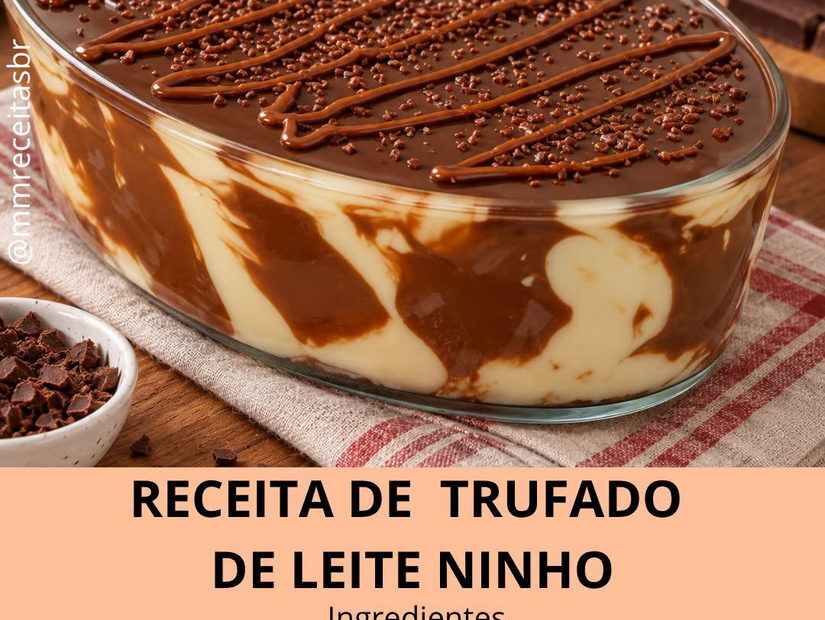 Trufado de leite Ninho cremoso na travessa