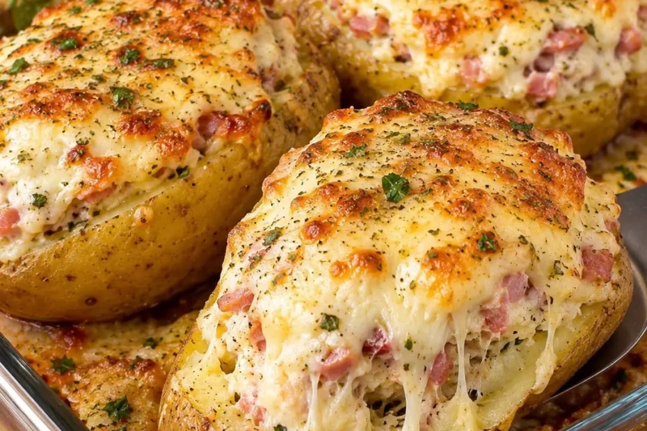 Batata Recheada de Forno Cremosa e Douradinha