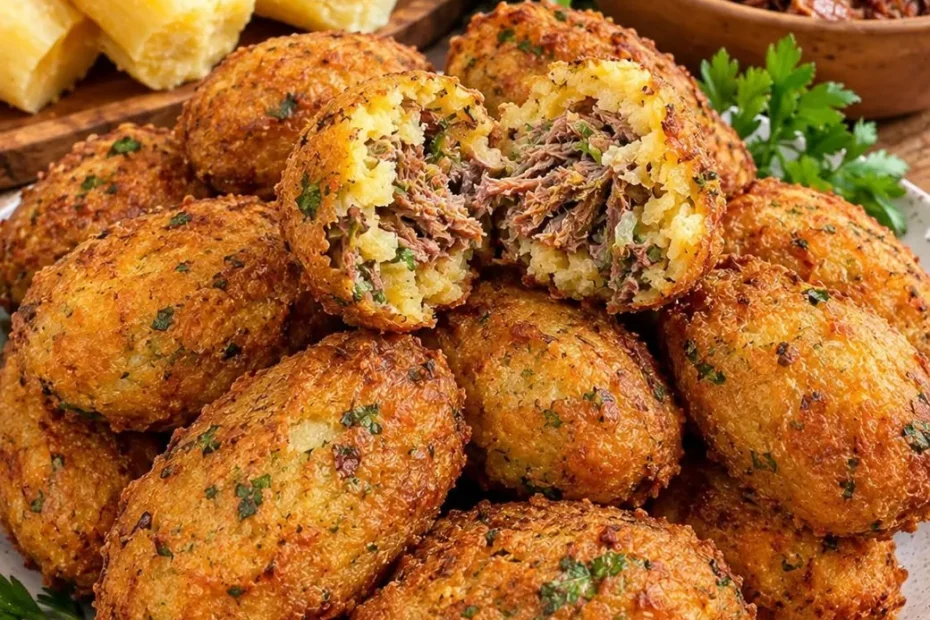Bolinho de Carne Seca Crocante e Bem Temperado