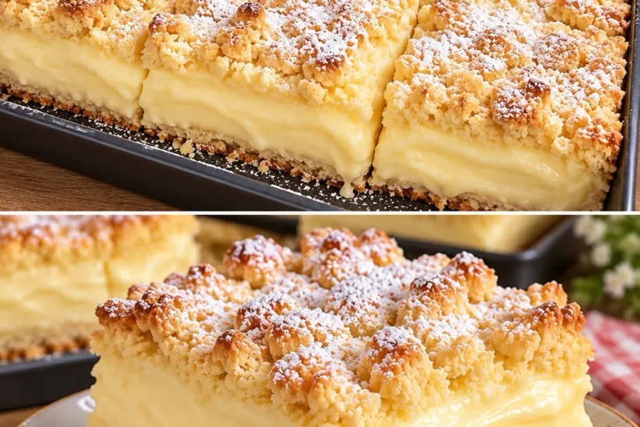 Bolo Alemão de Creme com Farofa Crocante