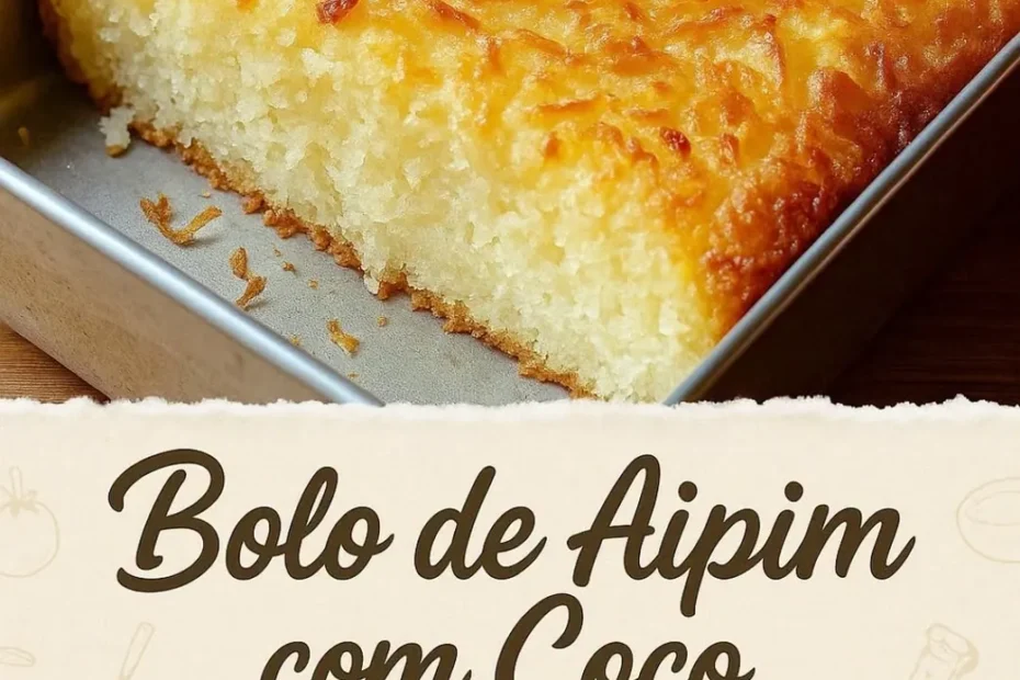 Bolo de Aipim com Coco no Liquidificador Bolo de Aipim com Coco no Liquidificador