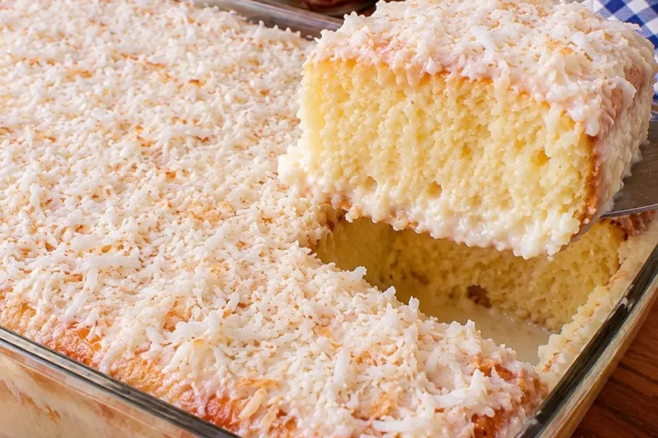 Bolo de Coco Gelado e Molhadinho