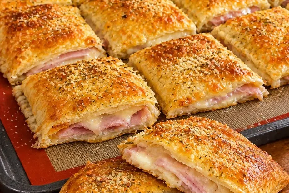 Pastel de Presunto e Queijo Crocante