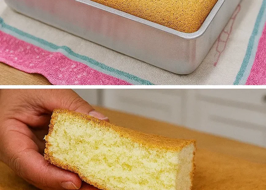 Pão de Ló com Leite Fervendo Alto e Fofinho Pão de Ló com Leite Fervendo Alto e Fofinho
