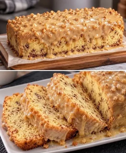 Bolo de Banana com Farofa Crocante e Canela
