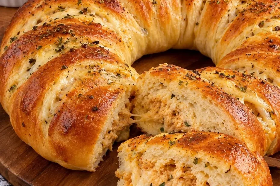 Rosca de Frango e Queijo Fofinha e Recheada Rosca de Frango e Queijo Fofinha e Recheada
